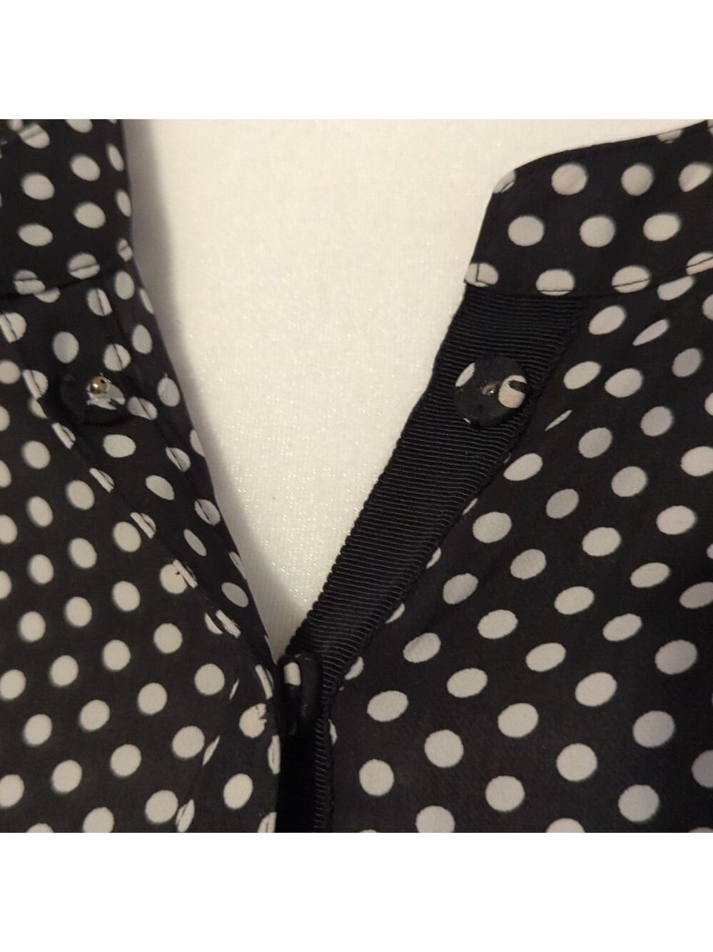 Banana Republic Black Tan Polka Dot Tank Top Size 14 - Picture 4 of 11